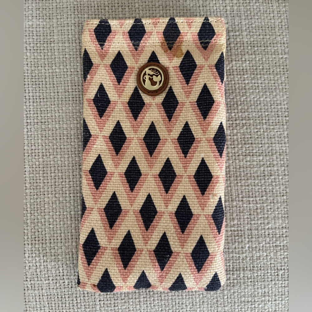 Spartina 449 Geometric Patterned Sunglasses Pouch with Spartina button logo